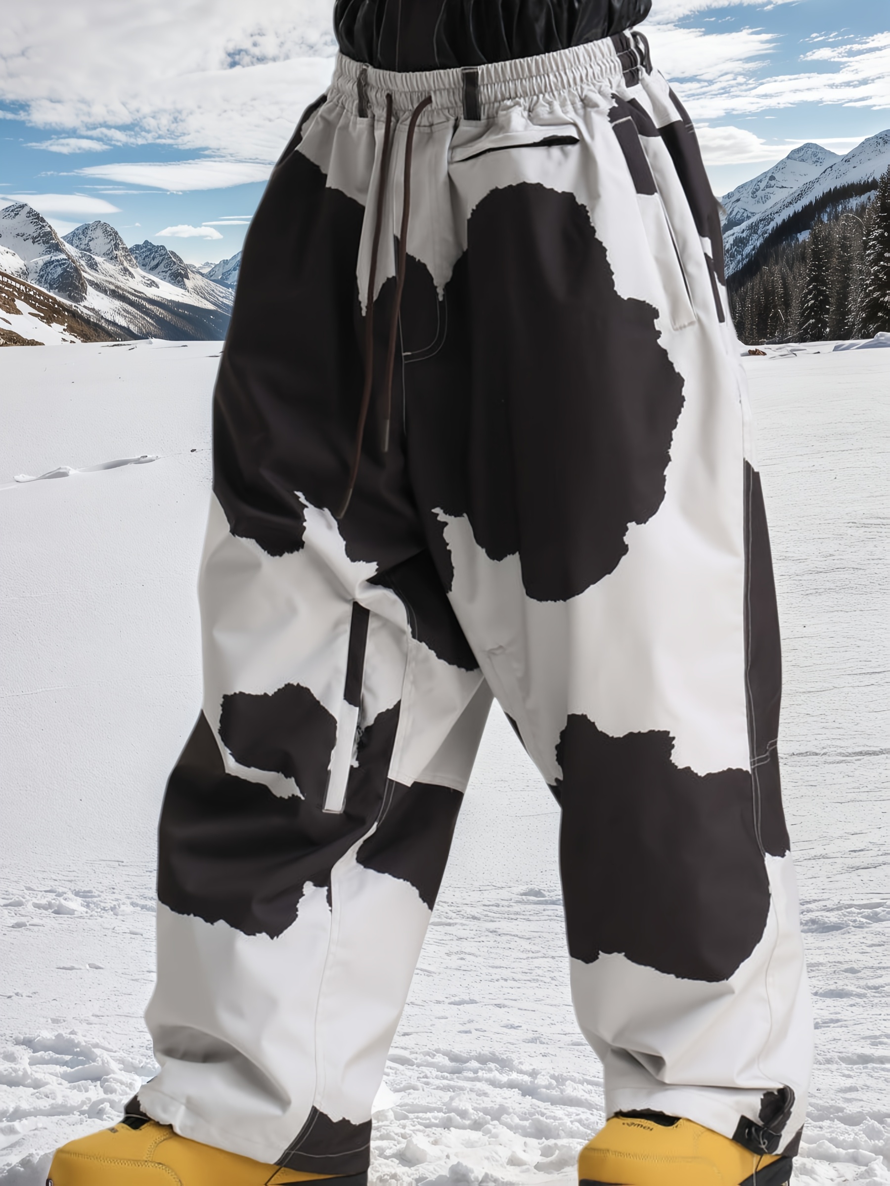 super baggy ski pants with drawstring, snowboarding sport trousers for men - winter loose breathable clothing, ski pants for men, baggy snowboard pants, snowboard pants baggy, ski gear, snow clothes for men, cold weather clothing, outdoor sports, sporty design, streetwear fashion, fabric, durable material, men s winterwear,   0