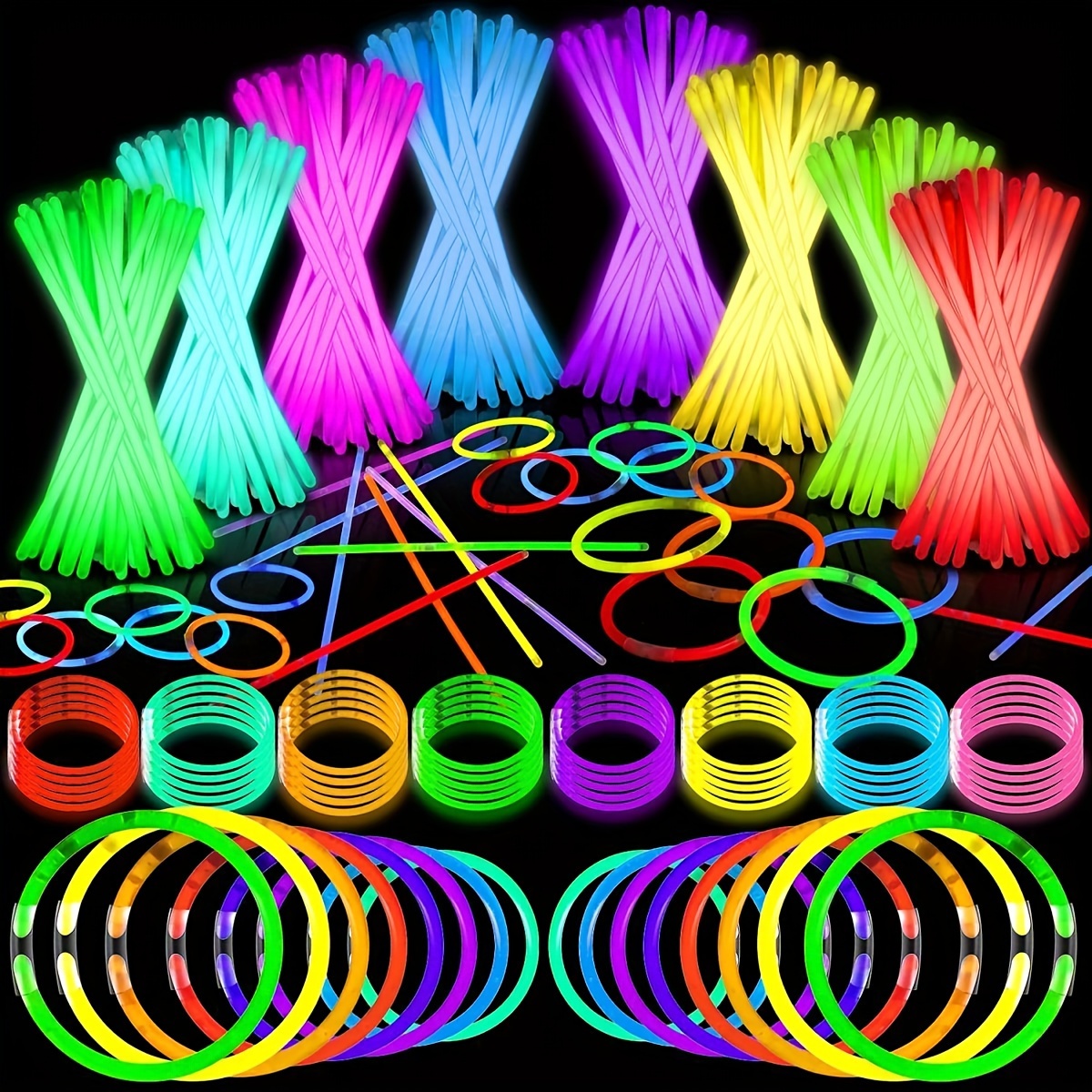 geschenk für sie/ihn 120er-pack 8-zoll neon-leuchtstäbe (mit 120 verbindern) – mehrfarbige optionen verfügbar, ideal für diy-halsketten armbänder sowie als gastgeschenke für geburtstage, hochzeiten, halloween mehr