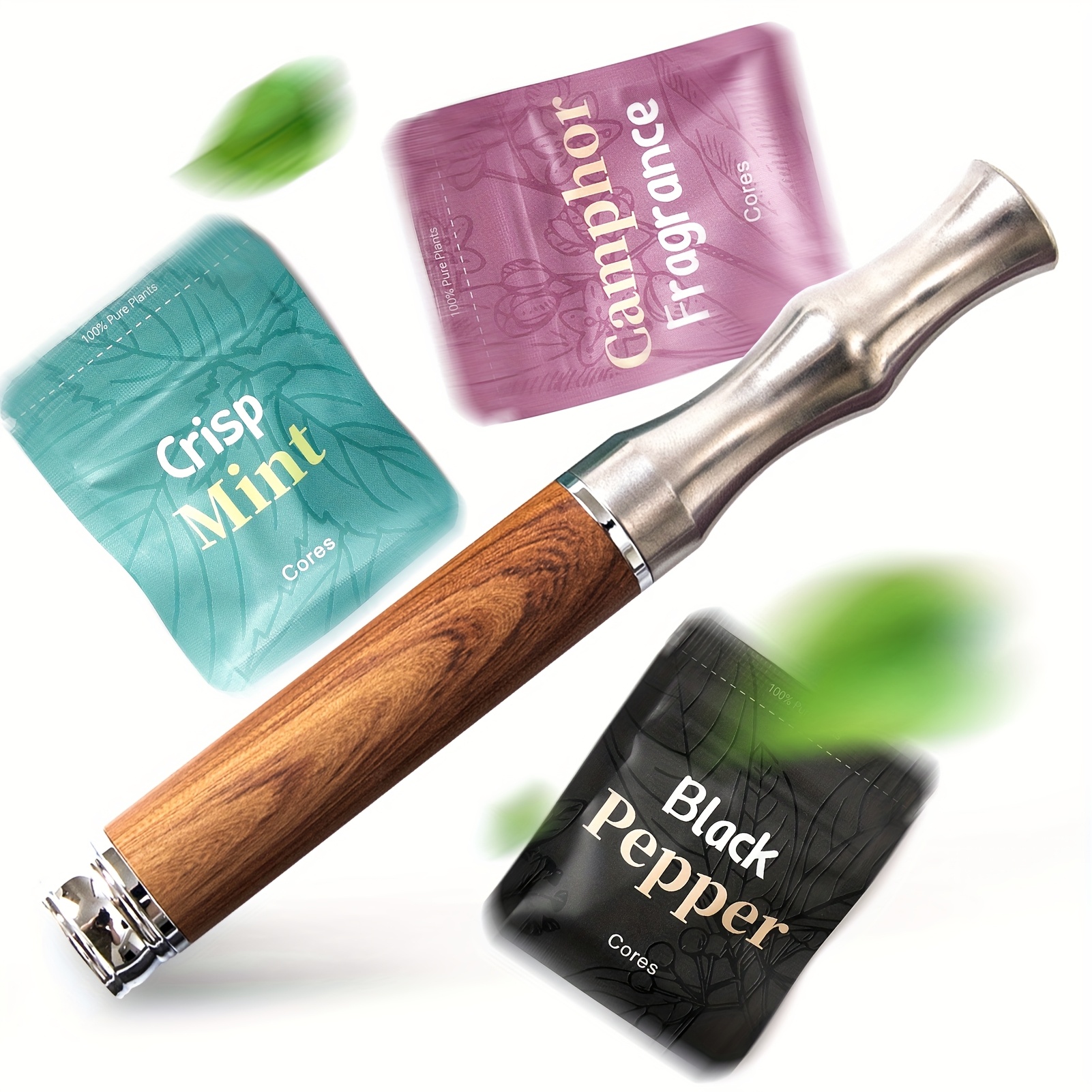 Relax & Relaxation Aid for Men & Women - Portable Cylindrical Anxiety-Relief Air Device, No Battery Needed, Mint & Crisp Scented Natural Essential Oils, Perfect Gift for Bad Habit Breaker