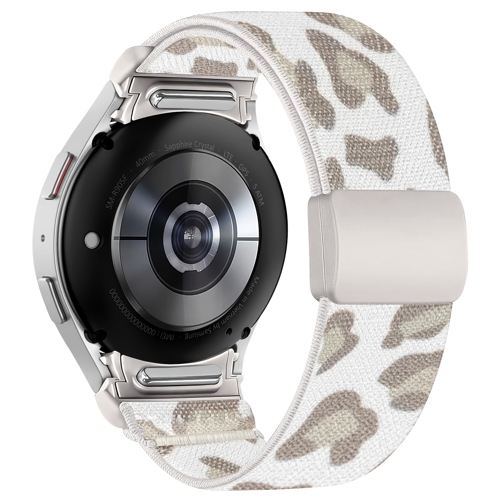 Stretchy Compatible With Galaxy Watch 7 6 5 4 Fe 40mm 44mm/5 Pro/6 4 Classic 47mm 43mm 42mm 46mm, Click No Gradient Print Nylon