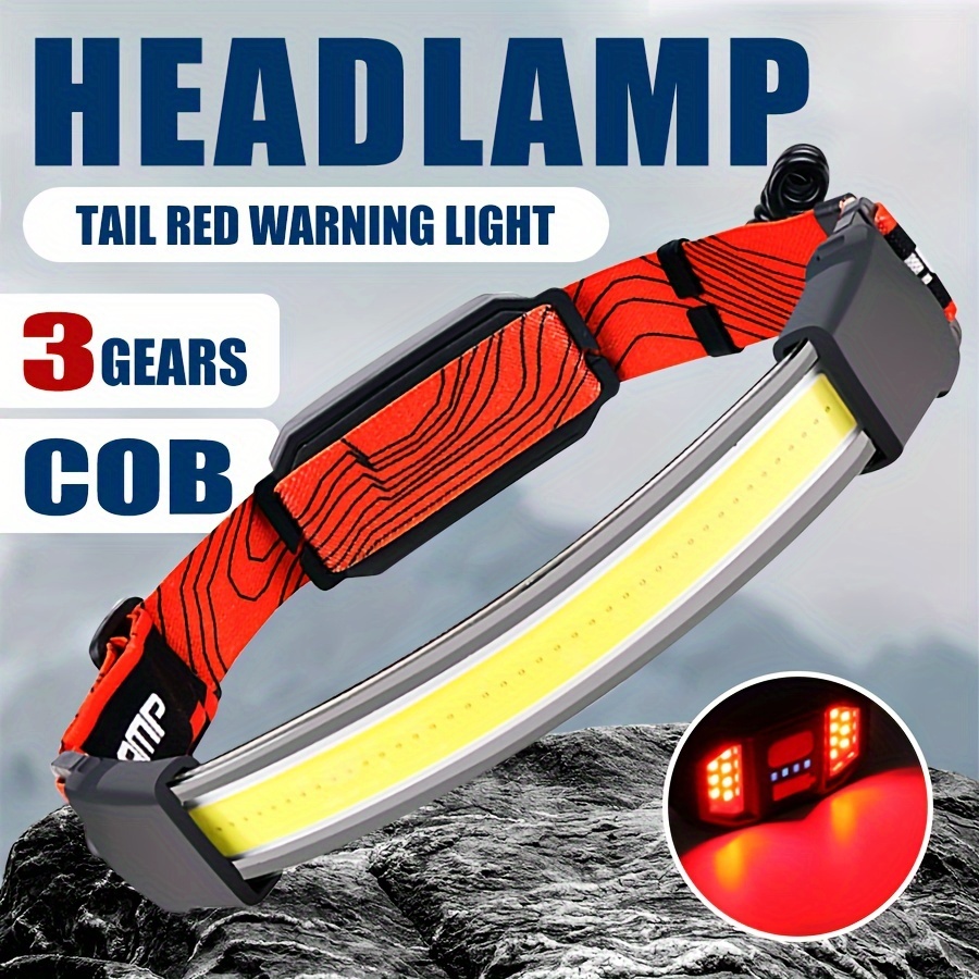 

Led Headlamp, 1500lumens 230° Widebeam Headlight, Usb Rechargeable Headlamp With Taillight, Lightweight Waterproof Headlight For Outdoor Camping Running Hiking