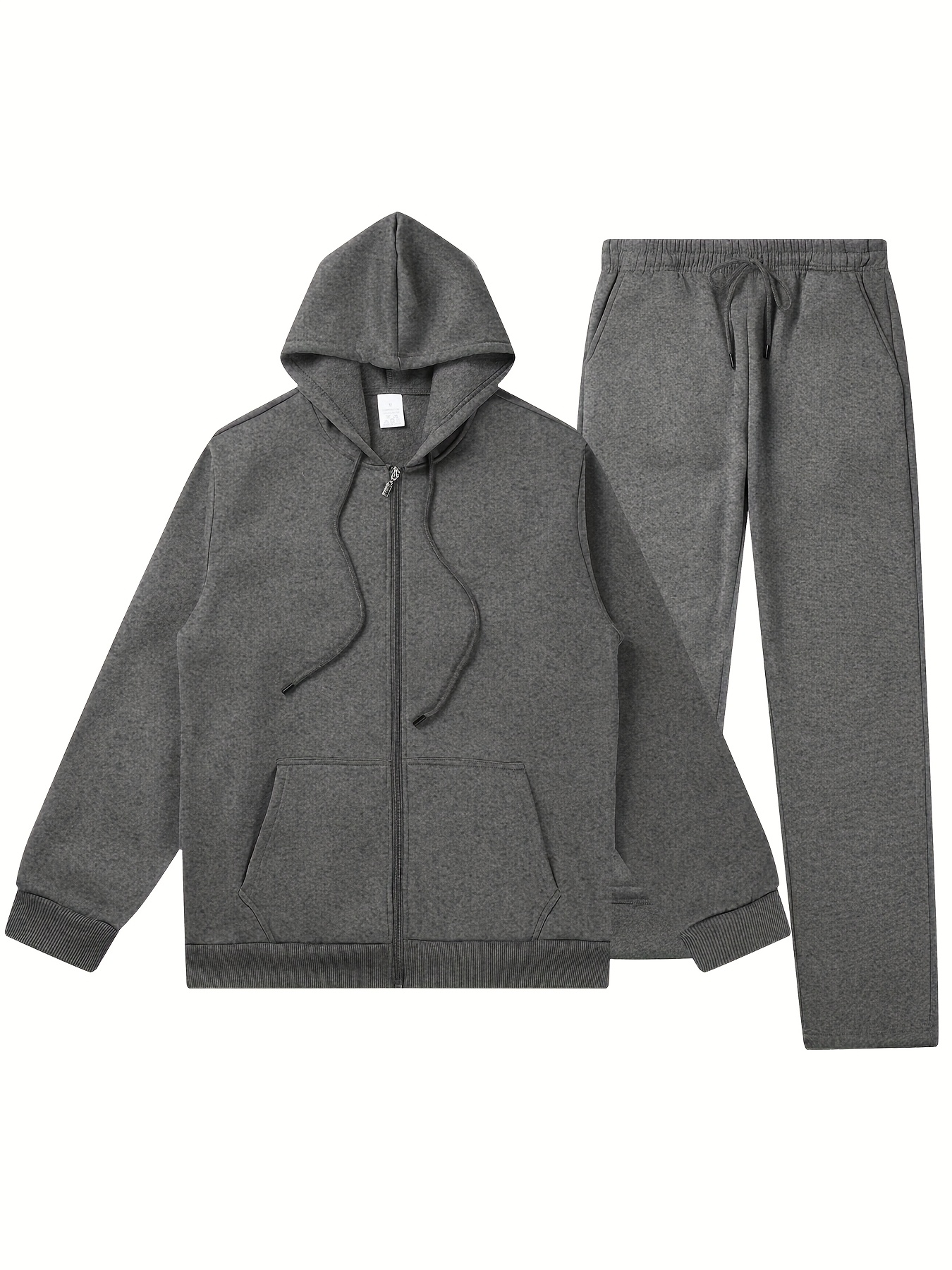mens sweatsuits 2pcs tracksuit sets full zip hoodie Temu