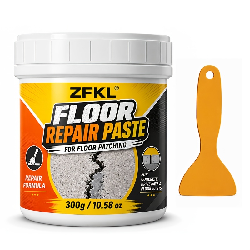 TEMU Floor Repair Paste-an Easy-to-use Cement Joint And Crack Filler Ideal For Home Diyers. Designed To Fill And In Outdoor Concrete , This Is A