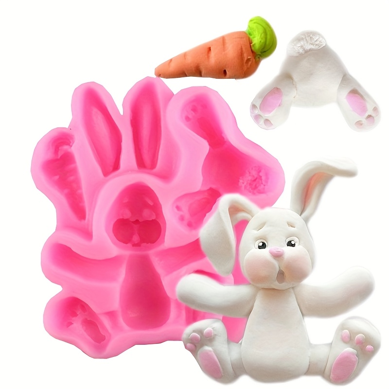 

1pc Easter Bunny Silicone Mold For Diy Aromatherapy Plaster Candle, Non-powered Crafting Accessory For Home Decor