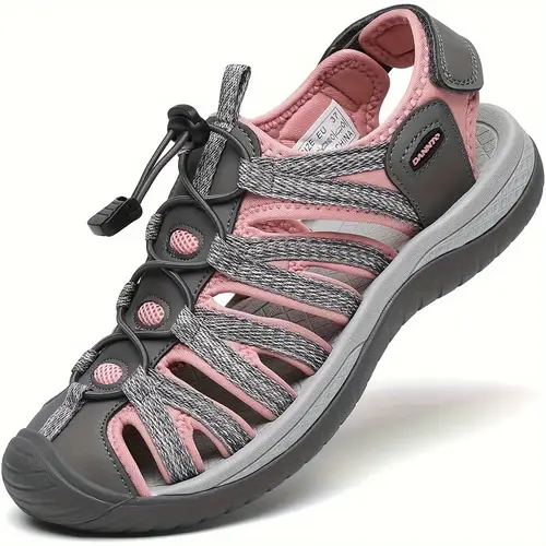 womens closed toe hiking sandals with adjustable straps anti slip rubber sole lightweight breathable fabric upper cushioned for outdoor walking beach camping hiking accessories