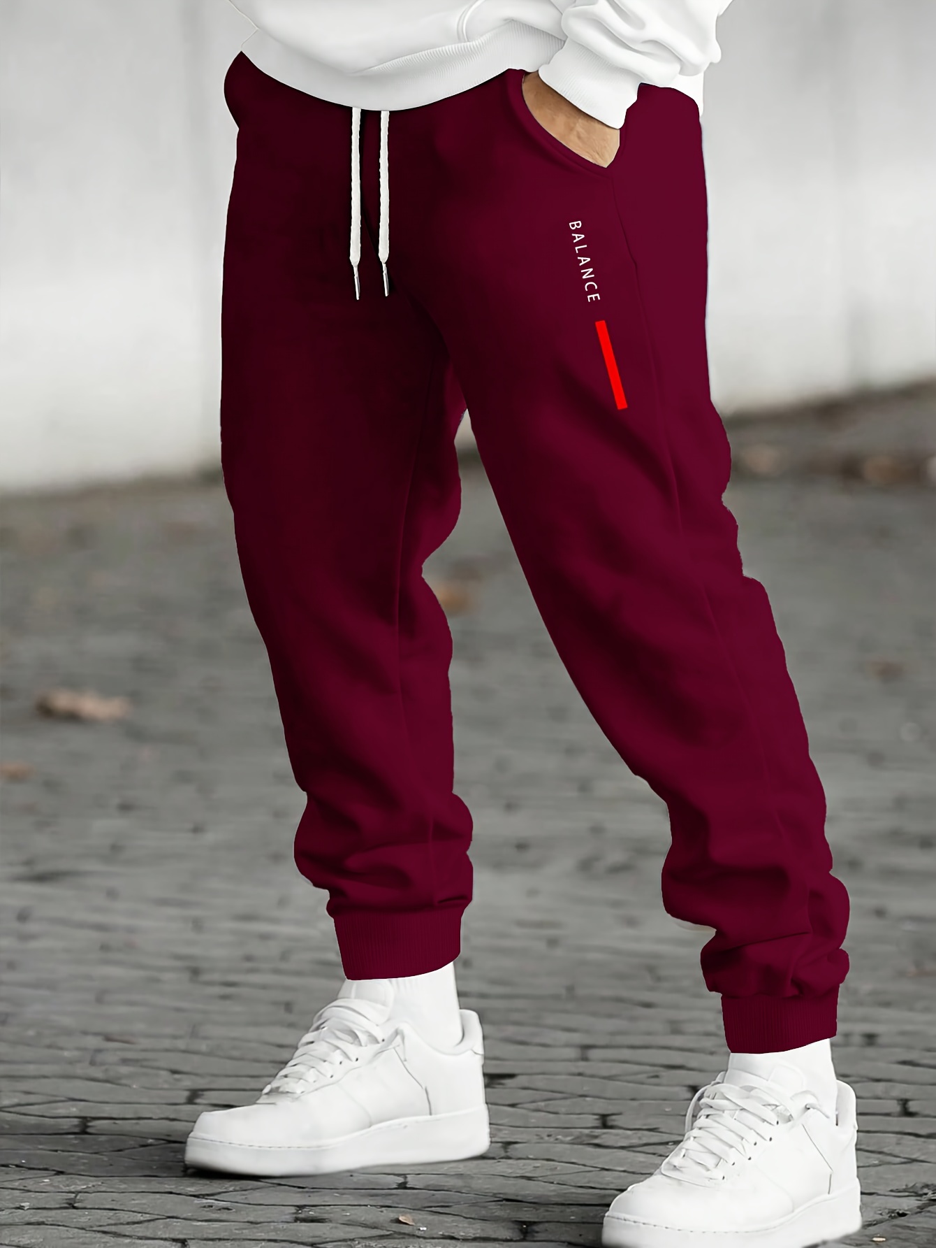 balance print men s casual sweatpants comfortable Temu