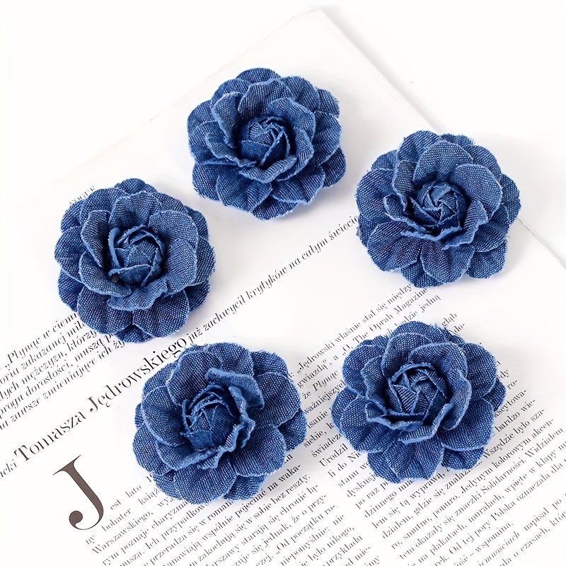 TEMU [hot ] 5pcs Set Of Handcrafted Flowers - Artificial For Home Decor, Weddings & Engagements - Use For Hair Accessories & Crafts