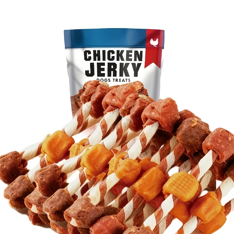 TEMU Pet Snacks 3 Flavors Bbq Skewers: Suitable For Puppies, Adult Dogs, Small Dogs, Medium Dogs, And Large Dogs. Suitable As Training Rewards For