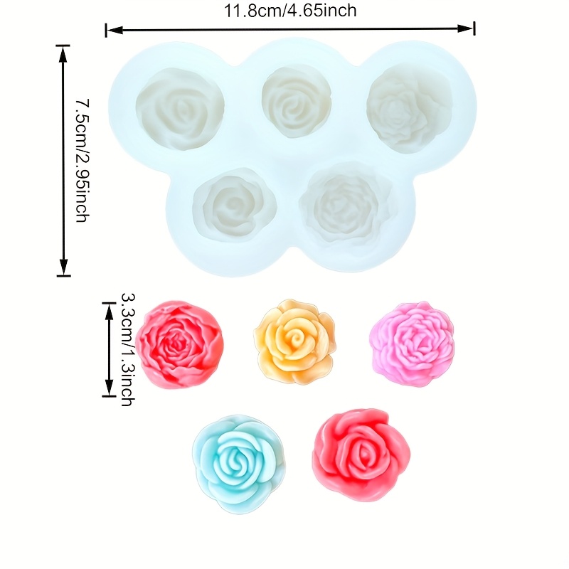 TEMU 1pc Flower Scented Candle Silicone Mold For Scented Candle