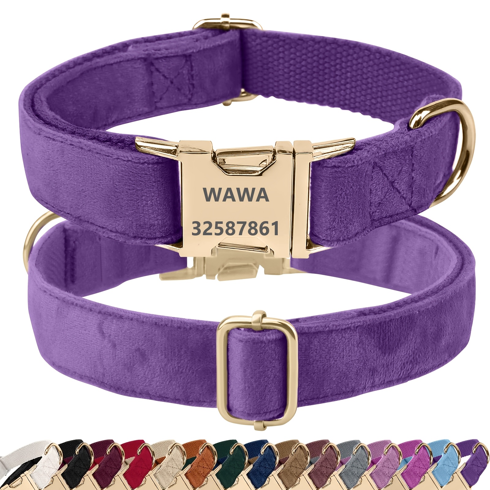 TEMU Personalized Custom Dog Collar With Free Engraving - Luxury Suitable For Small/medium/large Dogs, Name & Phone Number Plate, & For Pet Tags,
