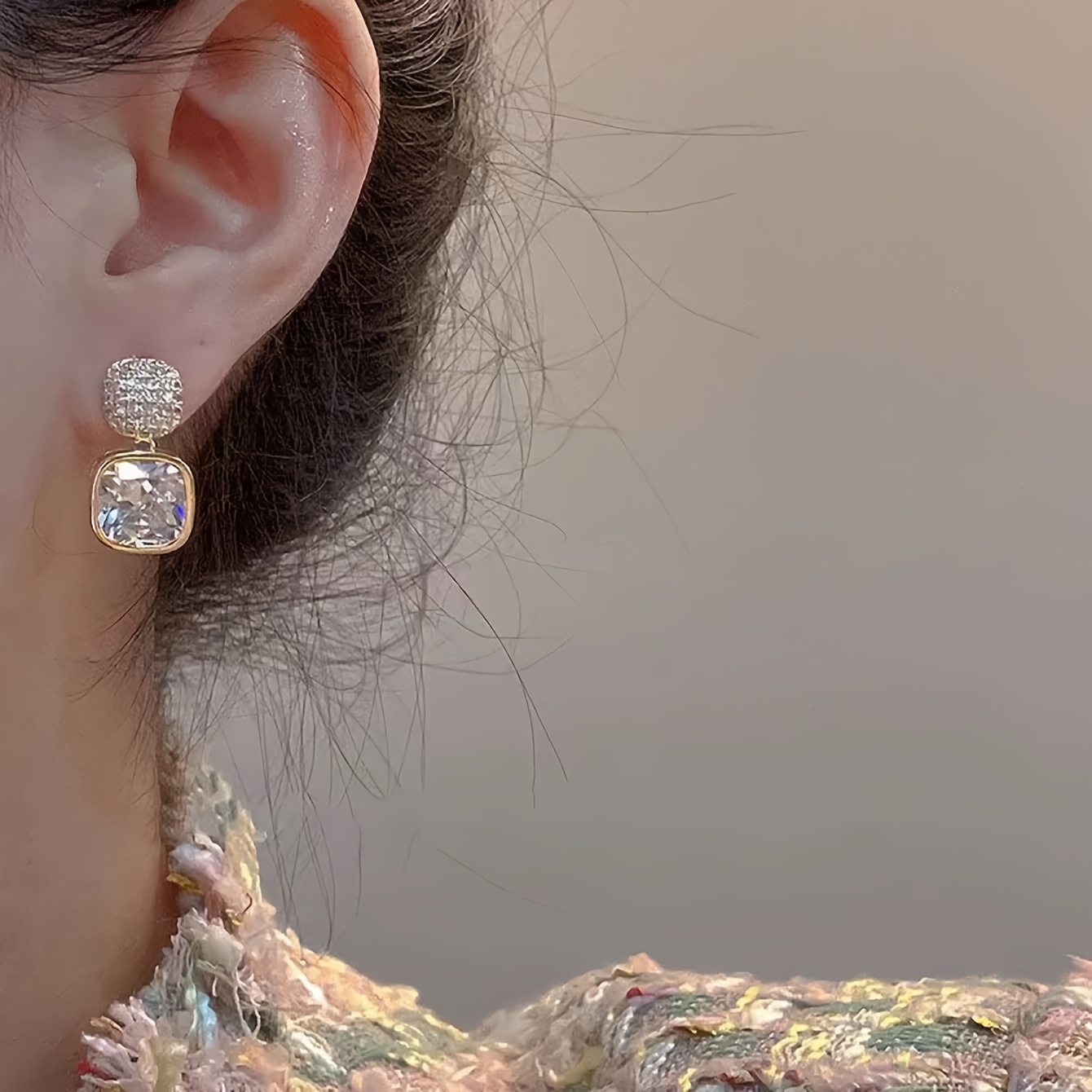 TEMU 1 Par de Pendientes Elegantes Minimalistas - Joyería para Mujeres, de Aleación de Duradero para Fiestas, Vacaciones y Atuendos Casuales,