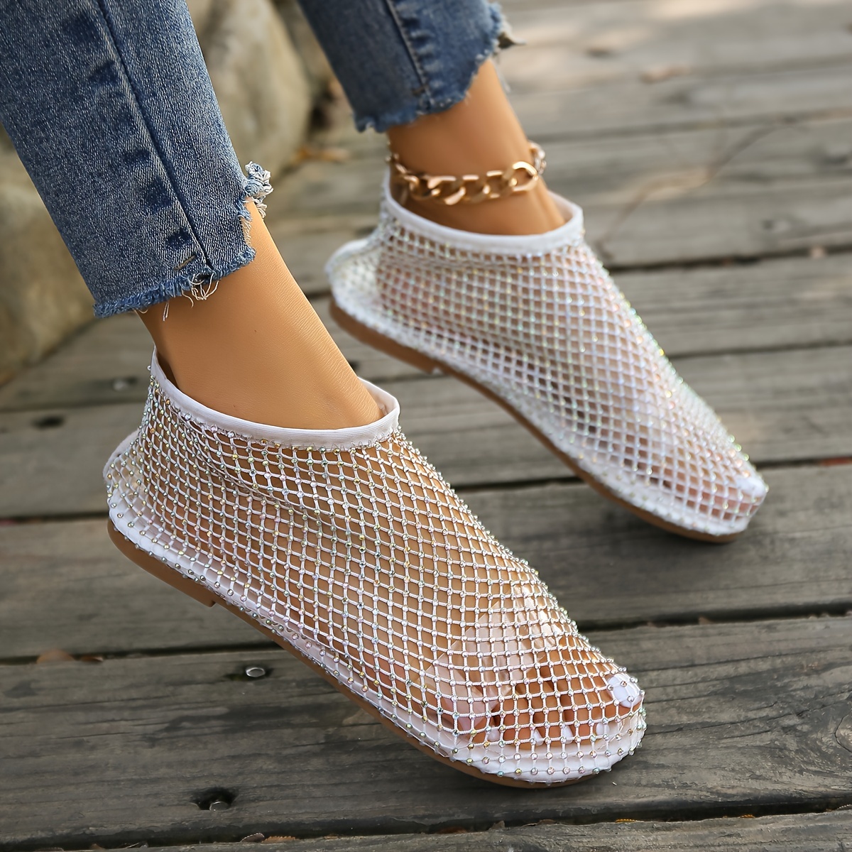 Womens Shoes Solid Color Casual Shoes Mesh Hollow Breathable Fashion Flat  No Heel Sport Shoes Women Water Shoes Toes, A, 6.5 : : Clothing,  Shoes & Accessories