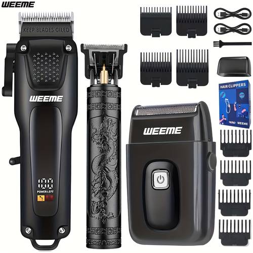 2pcs 3pcs grooming kit electric hair clipper beard trimmer shaver nose hair trimmer usb rechargeable with lcd display perfect gift for dad husband boyfriend fathers day birthday