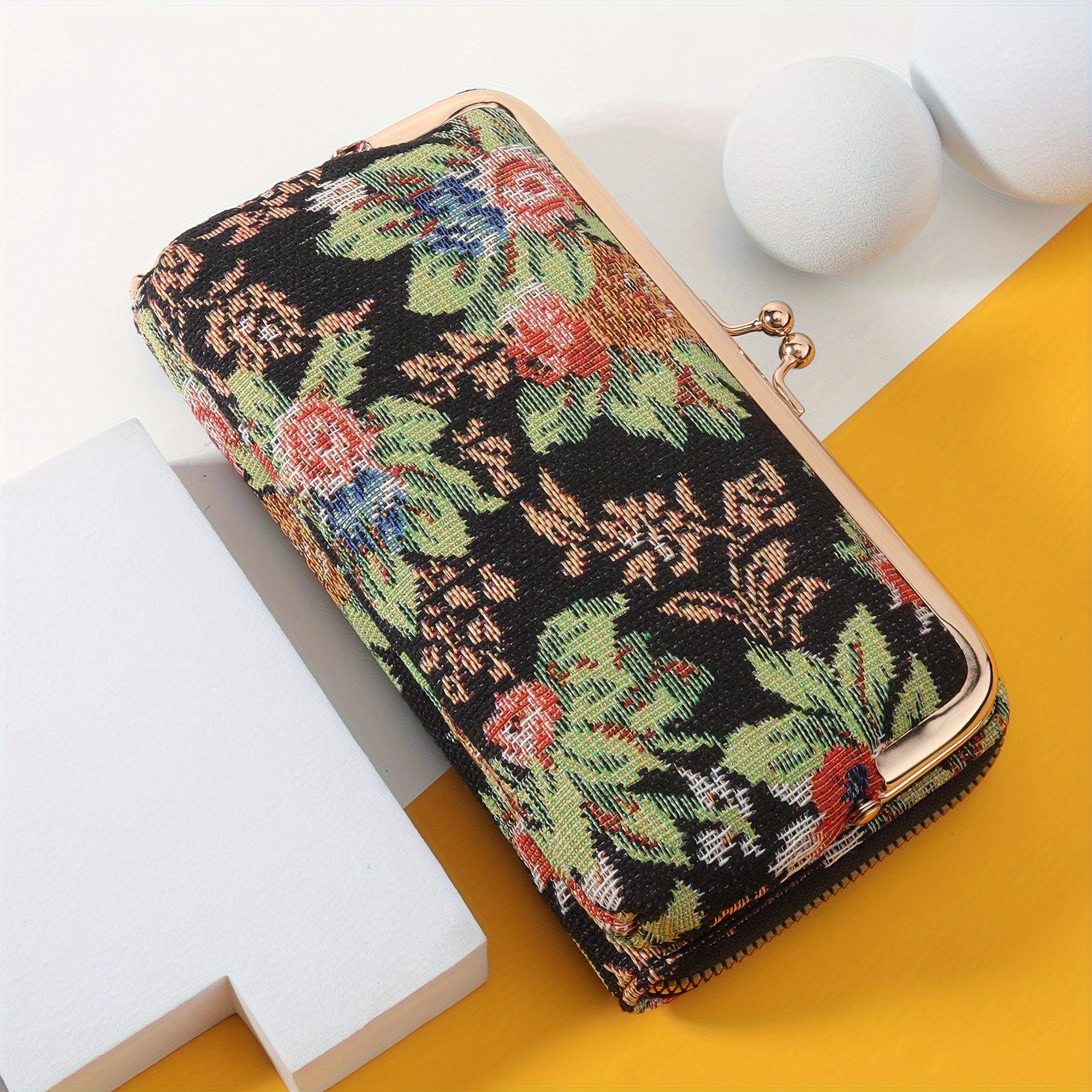 Image of Women's Letter Detail Long Wallet, Fashionable Multi Card Slot Wallet, Women's Multifunctional Ultra-thin That Split For Use, Multifunctional Large Capacity Women's Wallet Hand-held Bag Storage Bag