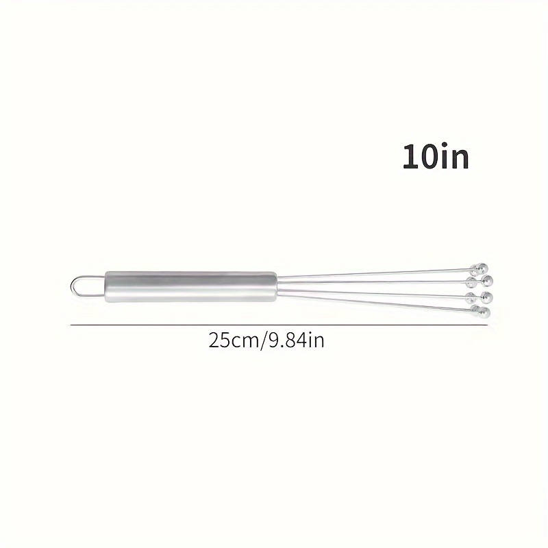 1pc/2pcs 10-inch 12-inch Stainless Steel Egg Beater Handheld Cream Beater Kitchen Baking Tools