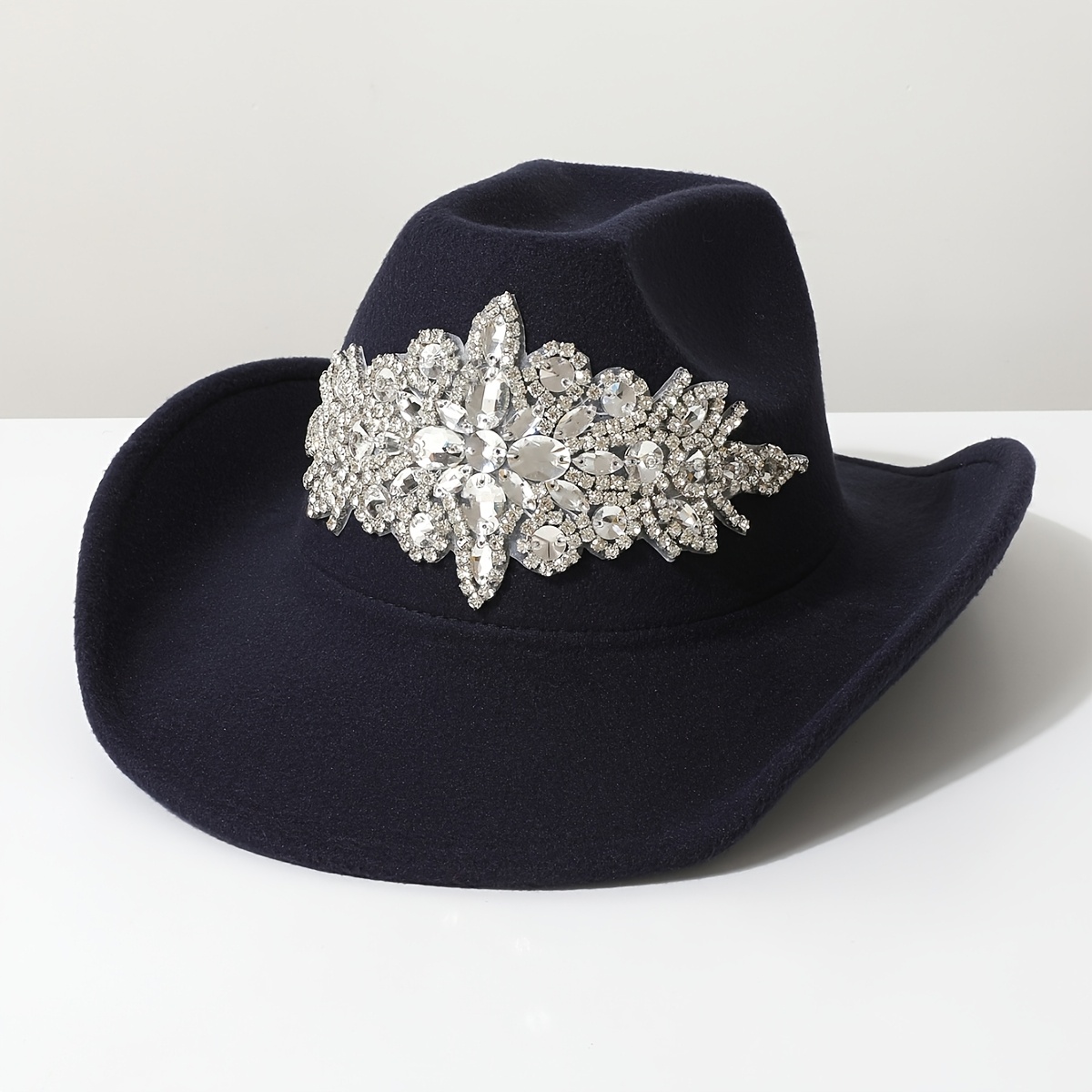 womens luxurious sparkling cowboy hat lightweight - Temu Peru display picture 3