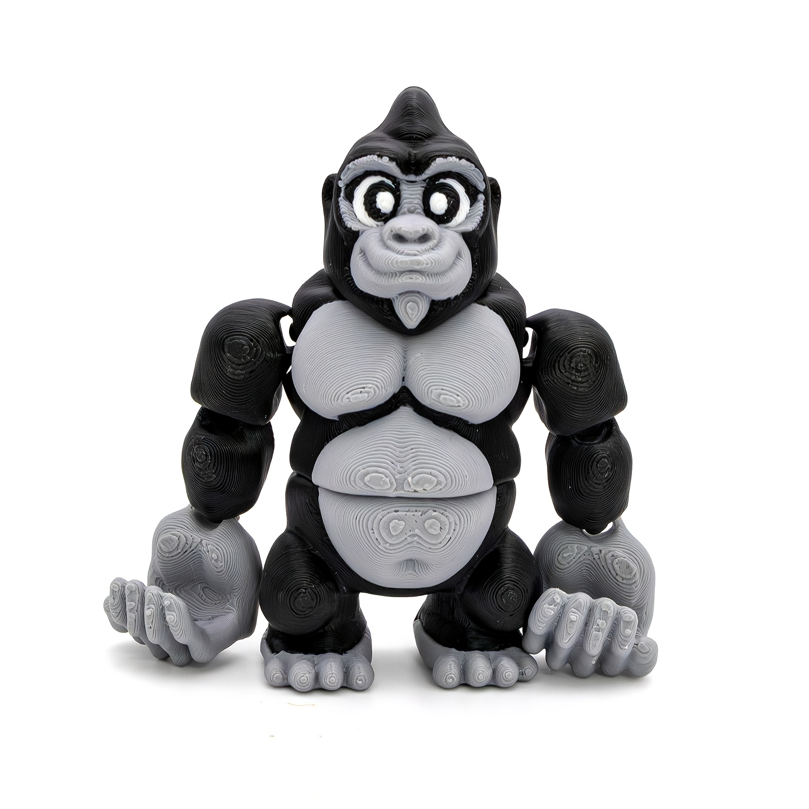 TEMU 3d Printed Articulated Gorilla Toy, Flexible Movable Joint Sensory Toy, Suitable For Children And Adults, Desktop Decoration Animal Statue Gift