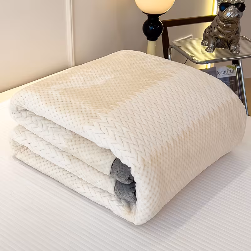 1 soft light beige friendly milk velvet blanket luxury bedspread sofa cover beige gray cloud pattern machine washable beige gray neutral tones for bedroom milk velvet fabric Product details 12