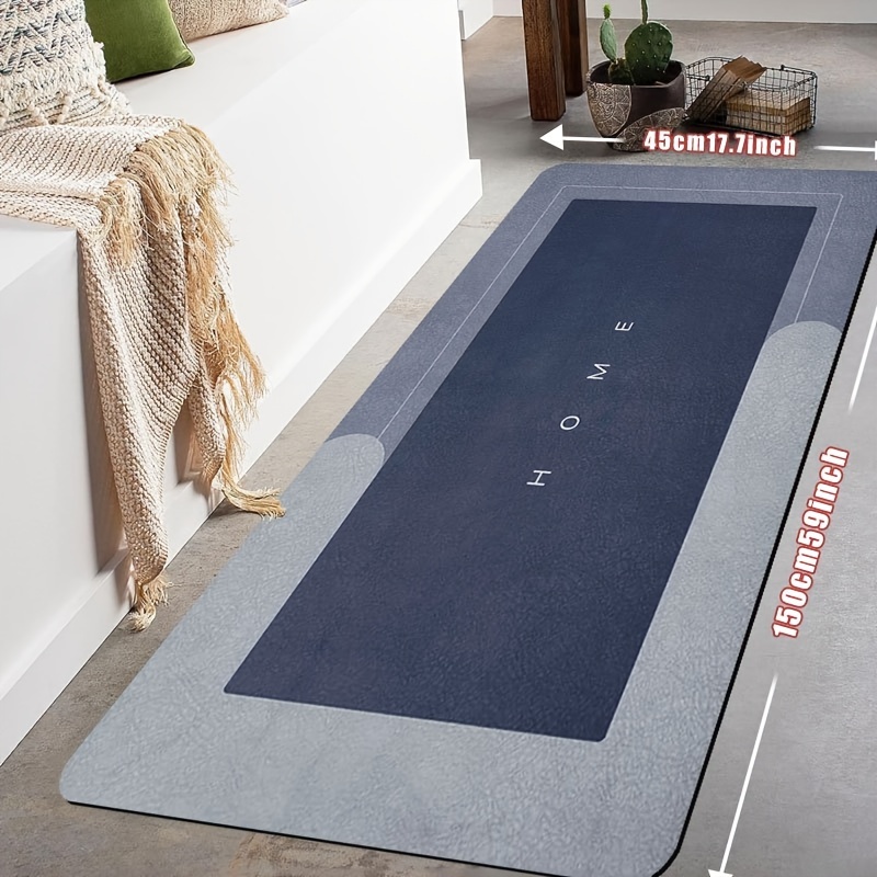TEMU 1pc Super Absorbent Diatomaceous Earth Bathroom Mats - Quick-drying, Non-slip Floor Mats, Dustproof Mats, Ideal For Bathroom, Carpets, And Bathroom Door Mats, Water Absorption