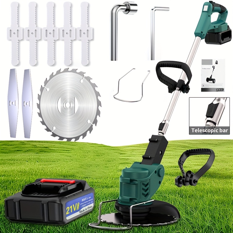 TEMU Wireless Lawn Mower Gardening Tools, Lawn Mower, Handheld Lawn Mower, Cordless Lawn Mower, Electric Garden Lawn Mower, Cordless Removal Machine,