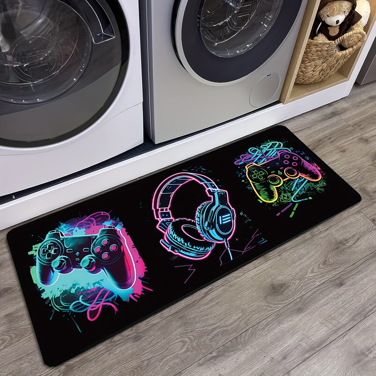 

Ultra-soft Flannel Gaming Console Area Rug - 3d Print, Non-slip Backing, Machine Washable - Perfect For Living Room, Game Room, Bedroom & More