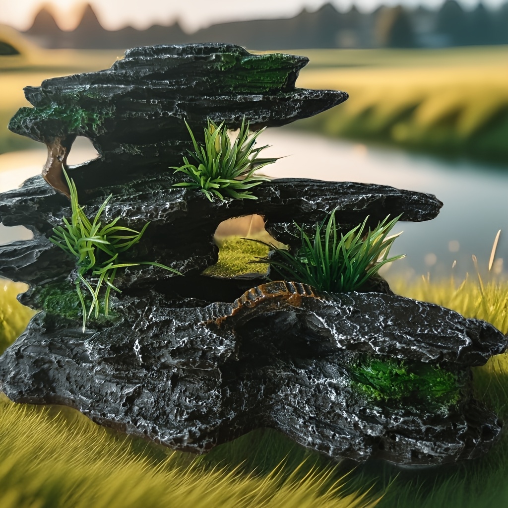OMEM Hobbit-Haus,Aquarium Dekoration Höhle,für Fi Produktbild-Vorschau 2