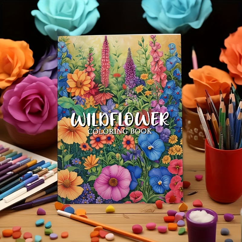 

Livre de Coloriage Deluxe de Fleurs - 22 Pages Épaisses, Activité , Cadeau pour Anniversaires & Fêtes