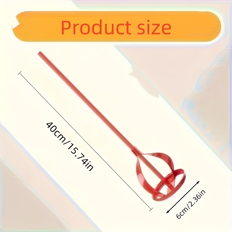 TEMU 60mm/80mm Hexagonal Shaft Heavy Duty Manual Mixer Rod -- Extended Mixing Paddle Mixing Additions, Suitable For Mixing Paint, Cement, Mortar,