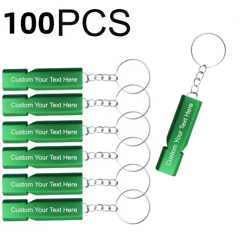 100pcs Custom High-Quality Colored Dual-Frequency Aluminum Alloy Whistles