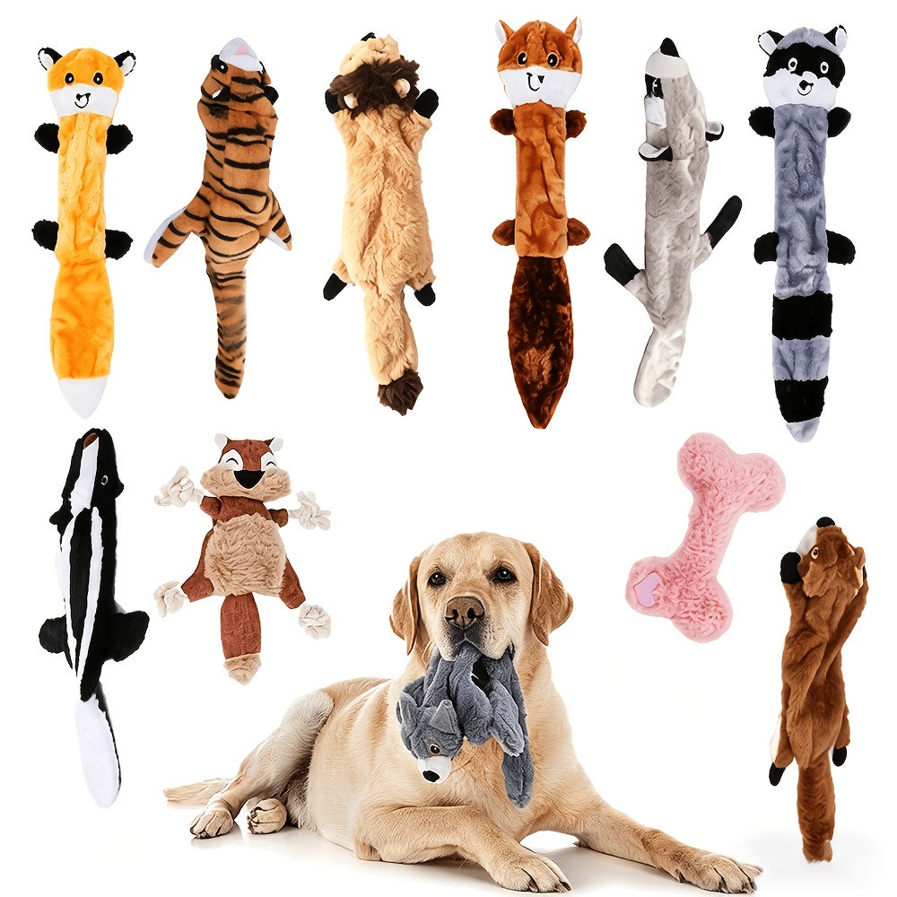 TEMU 10/2 Packs (for 2 Packs Depending Country' Formatting) Suitable For Aggressive Chewers No Stuffing Crinkle Dog Toys - Squeaky Plush Chewable