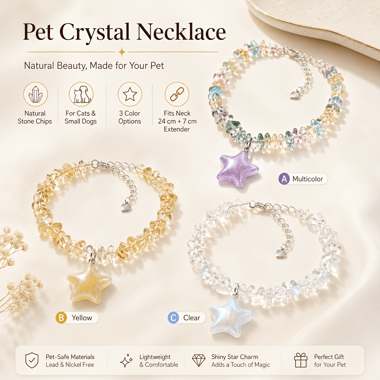 pearl cat collars sold on Temu United States