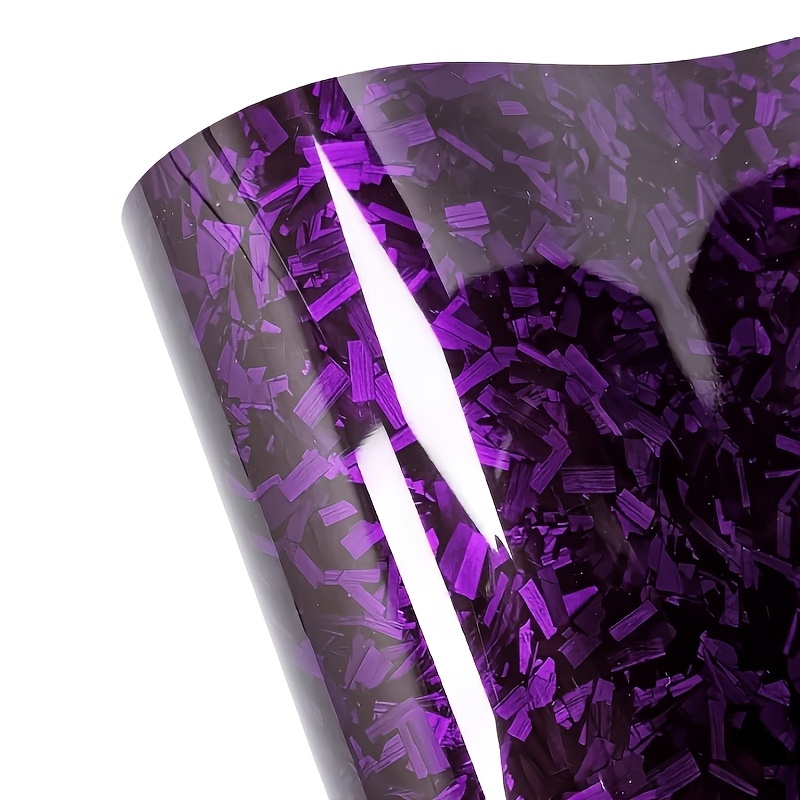 TEMU Pellicola Oscurante per Auto in PET Schiacciato Viola 25cm*30cm, Pellicola di per Veicolo in PET, Supporto Adesivo a Bassa Adesivit� con