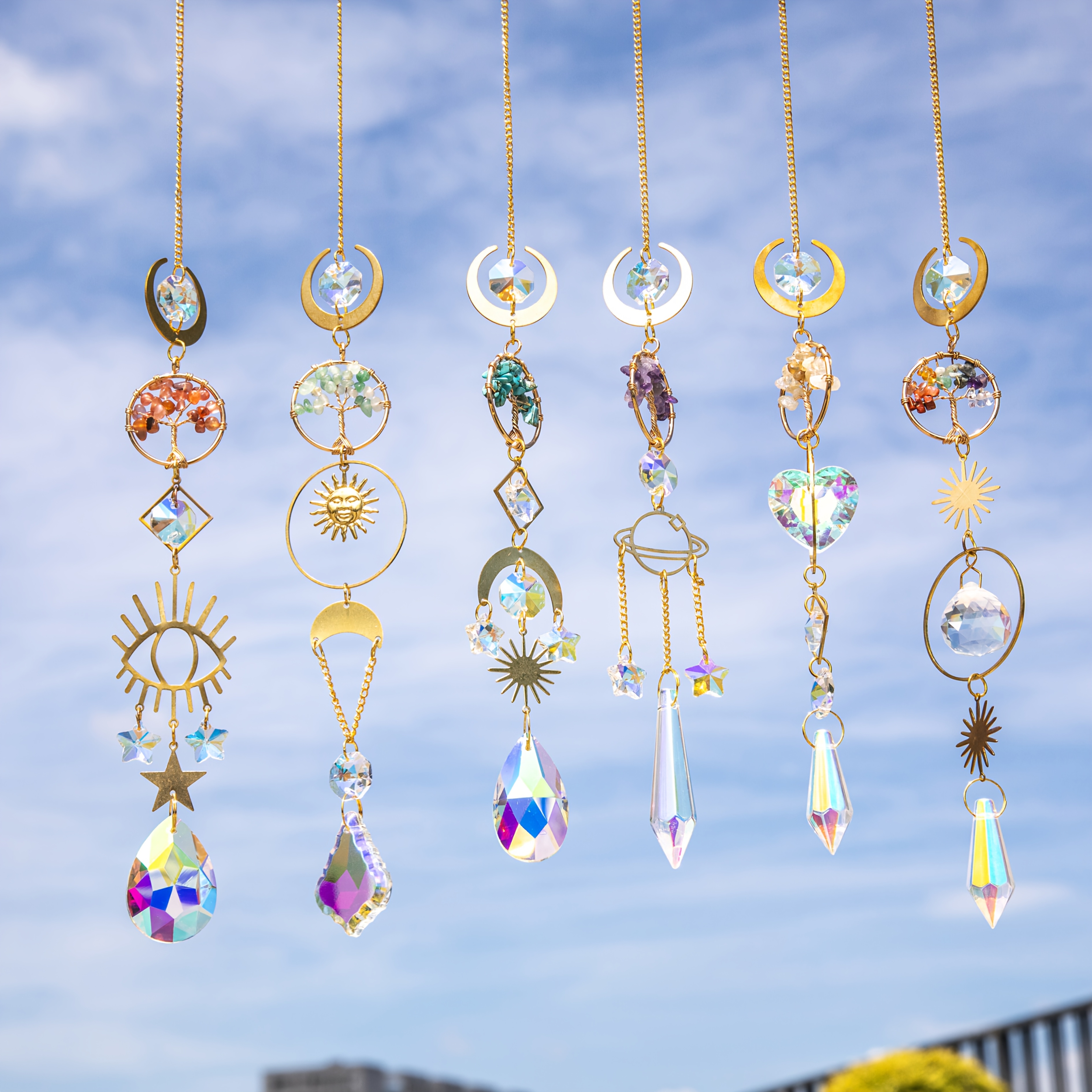 6pcs Crystal Sun Catcher For Window - Decor, Fall Decoration, Wedding Or Thanksgiving Gift For Girls
