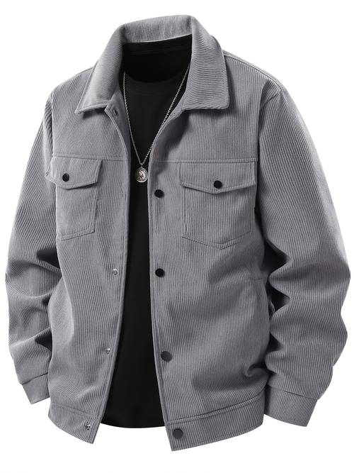 everyday mens corduroy cargo jacket polyester machine washable multi pocket for outdoor activities