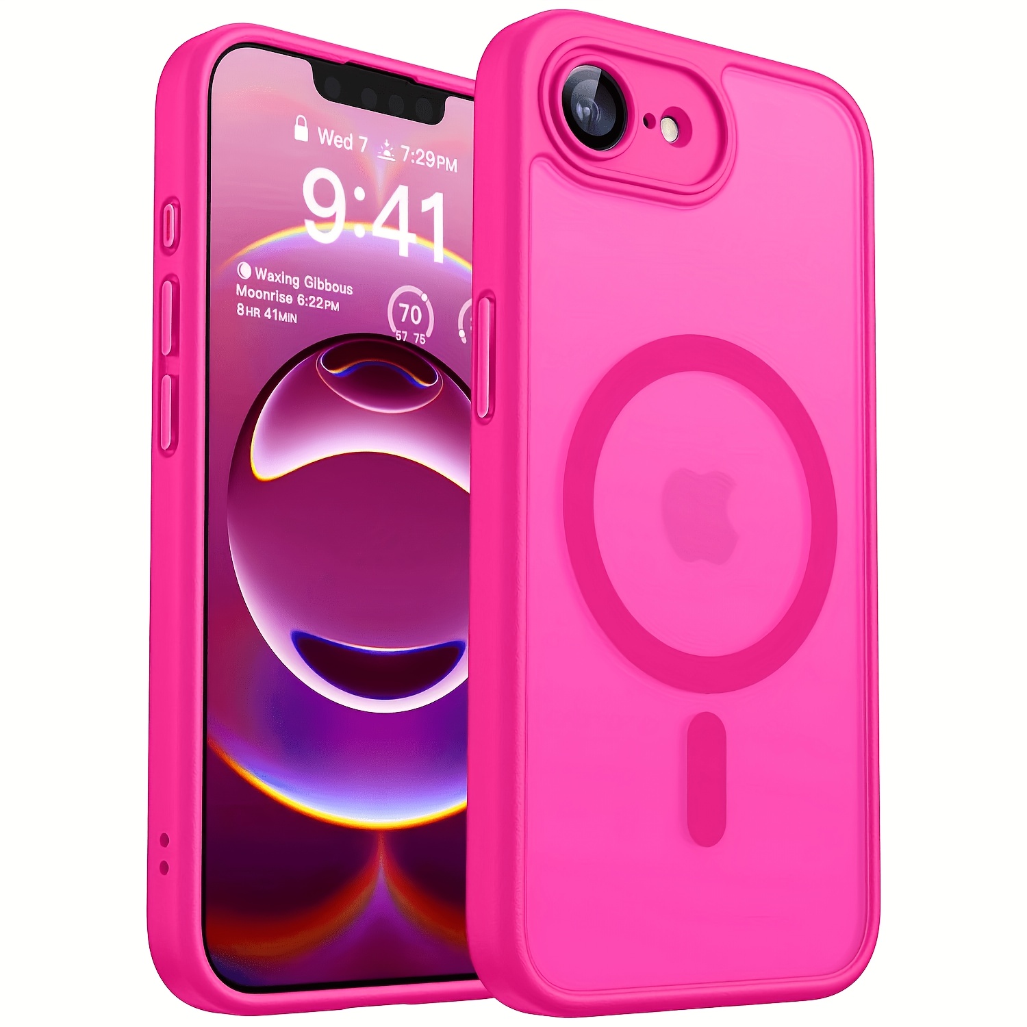 TEMU Phone Case - Luxury Magnetic Wireless Charging Phone Cover For Iphone 17e, Featuring A Matte Translucent Hard Back For Shockproof Protection Of