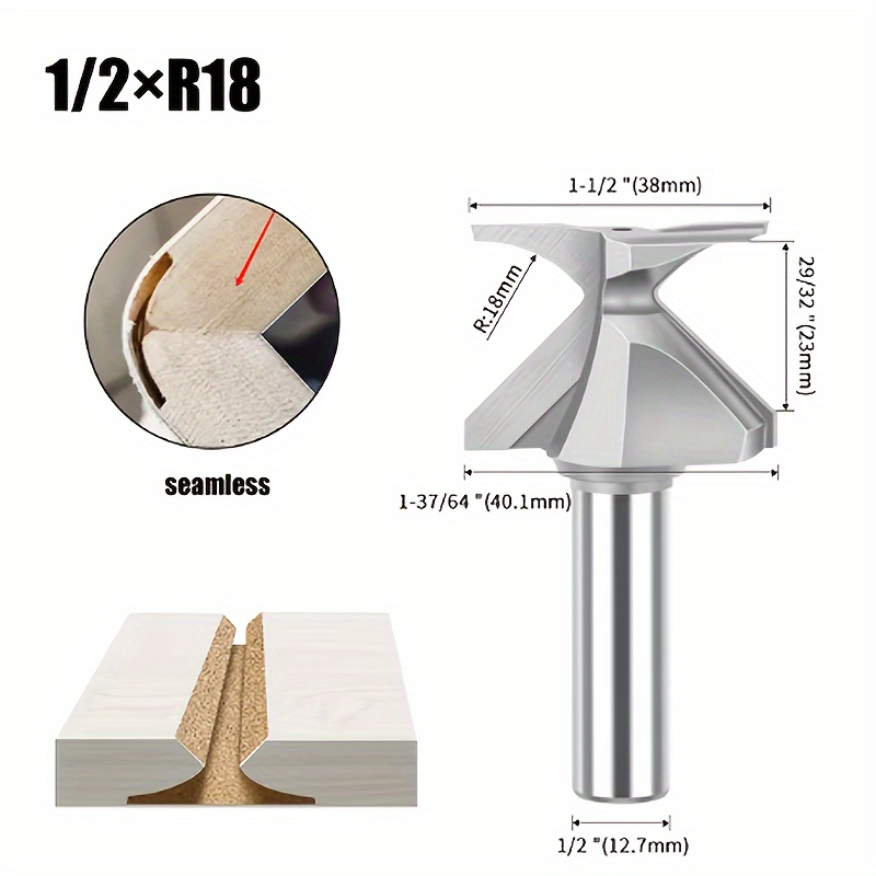 TEMU Ghtyong 12.7mm Arc- Woodworking Router Bit - Grooving Tool For Router Table, For Wood & Hard