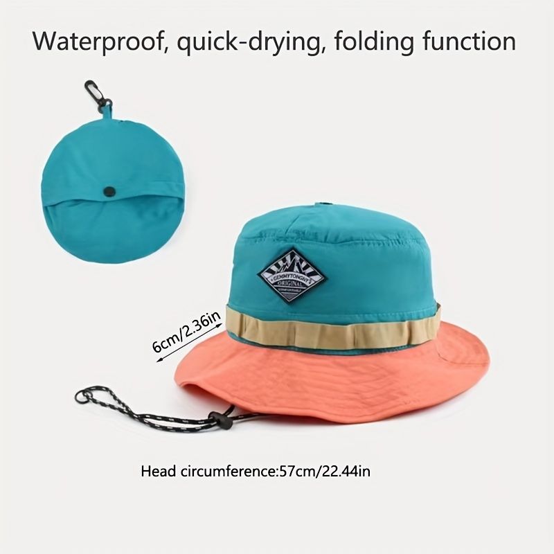 1pc Unisex Trendy Versatile Foldable Bucket Hat Double Sided Sun