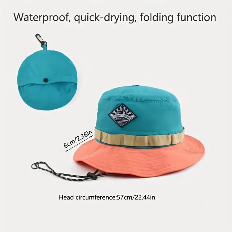1pc Unisex Trendy Versatile Foldable Bucket Hat Double Sided Sun Hat For  Outdoor Vacation Travel - Jewelry & Accessories - Temu