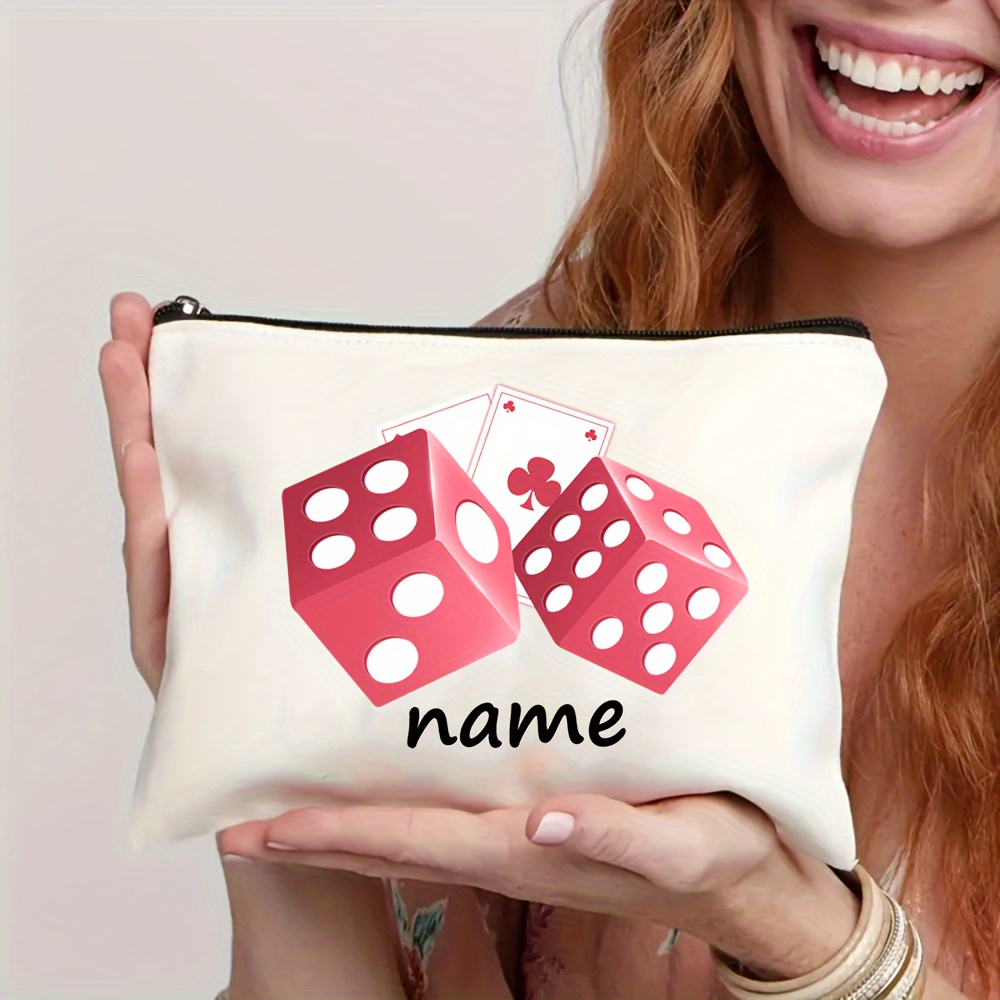 

Makeup Bag - & Dice , For & , Zippered Cosmetic Diy Customization