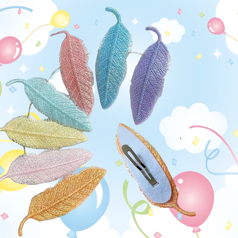10pcs leaf rainbow hair clip set valentines gift bff present  display picture 3