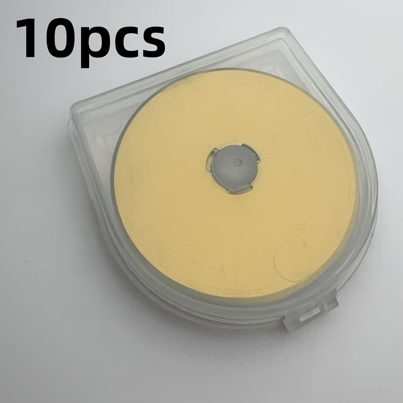 TEMU Ensemble de 10 ciseaux rotatifs revêtus de titane avec lames rondes de 4,5 cm/1,77 po - Parfaits pour les fournitures et accessoires de couture