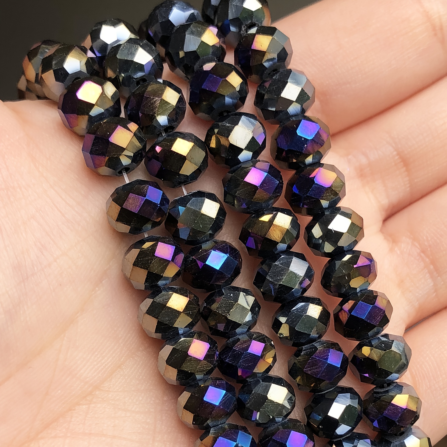 ab color mixed crystal beads rondelle shape 138 140 Temu