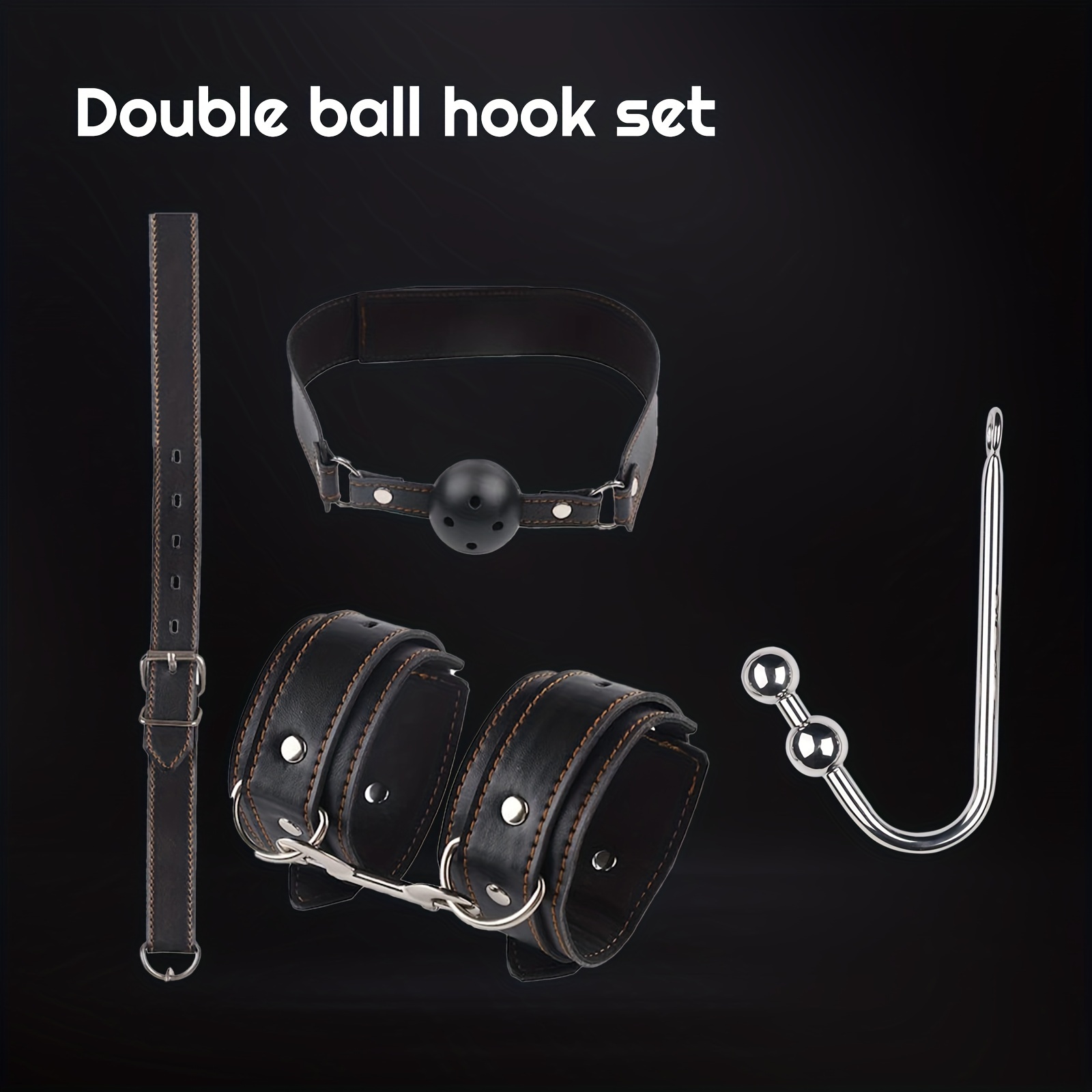 BDSM Kit with Anal Hook Bondage Restraints SM Sex Toy Comfortable
