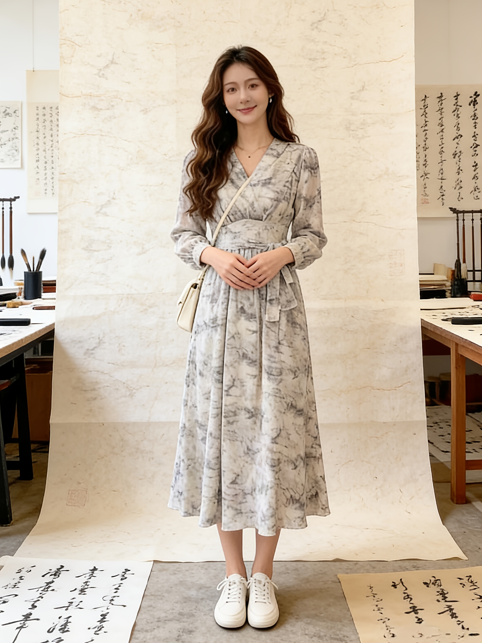 elegant womens dress spring summer floral chiffon dress - Temu Bahrain