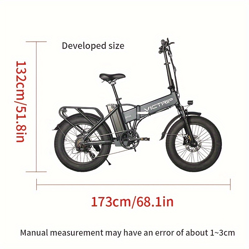 Electric Bike For Adults, 20.8ah Removable Battery, Folding E-bike With ...