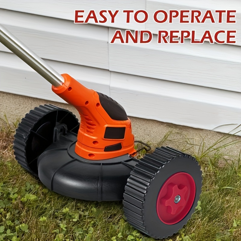 

Easy-install Adjustable Trimmer Support Wheel - Detachable, Durable Auxiliary Attachment For Gas & Electric Lawn Mowers - Perfect For Weeding & Gardening