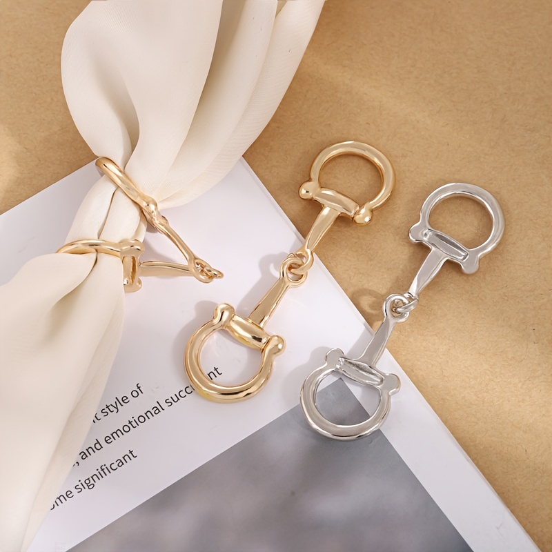 2pcs Bit Scarf Buckle Dual-Use Small Square Clips