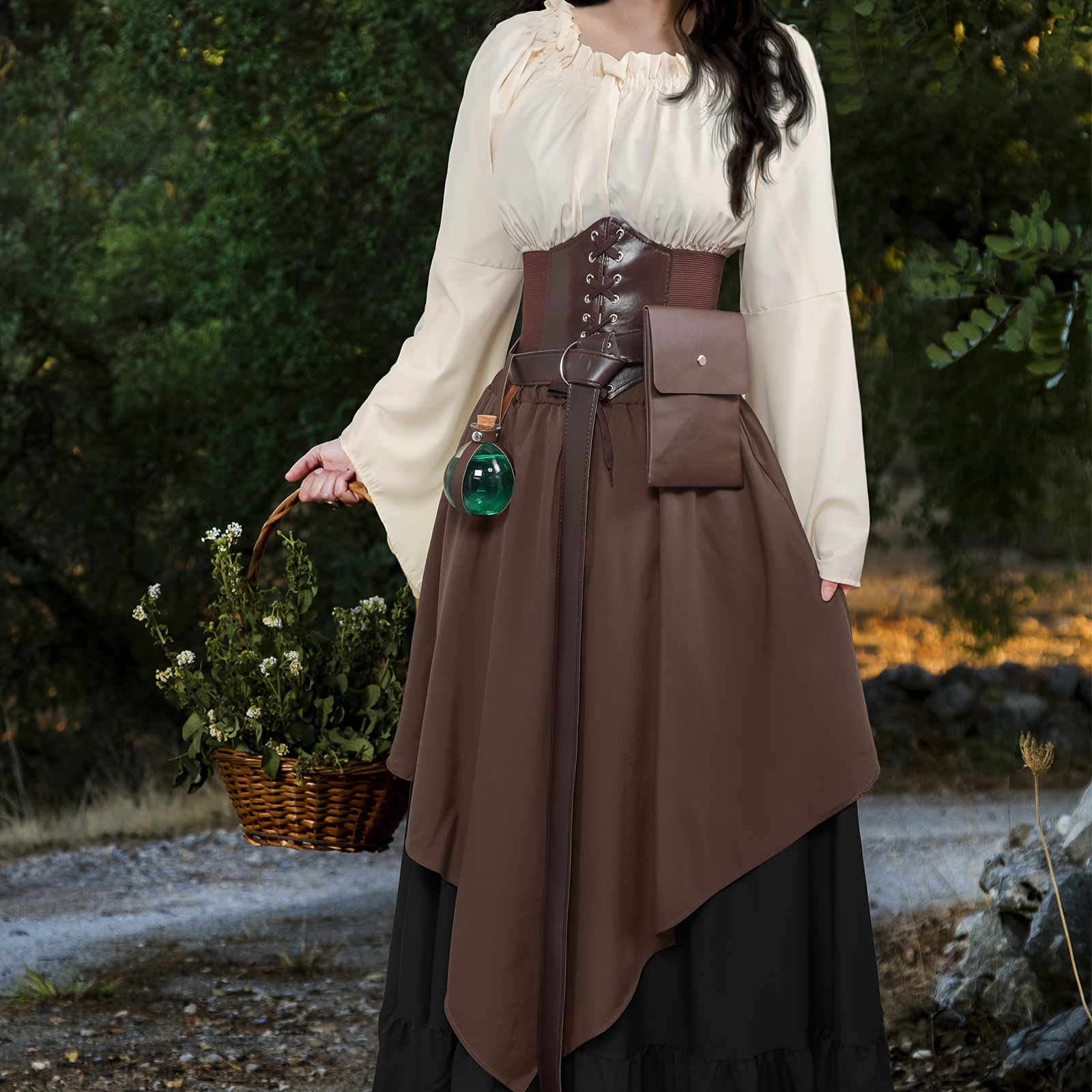 black dress with long chiffon sleeves Storm