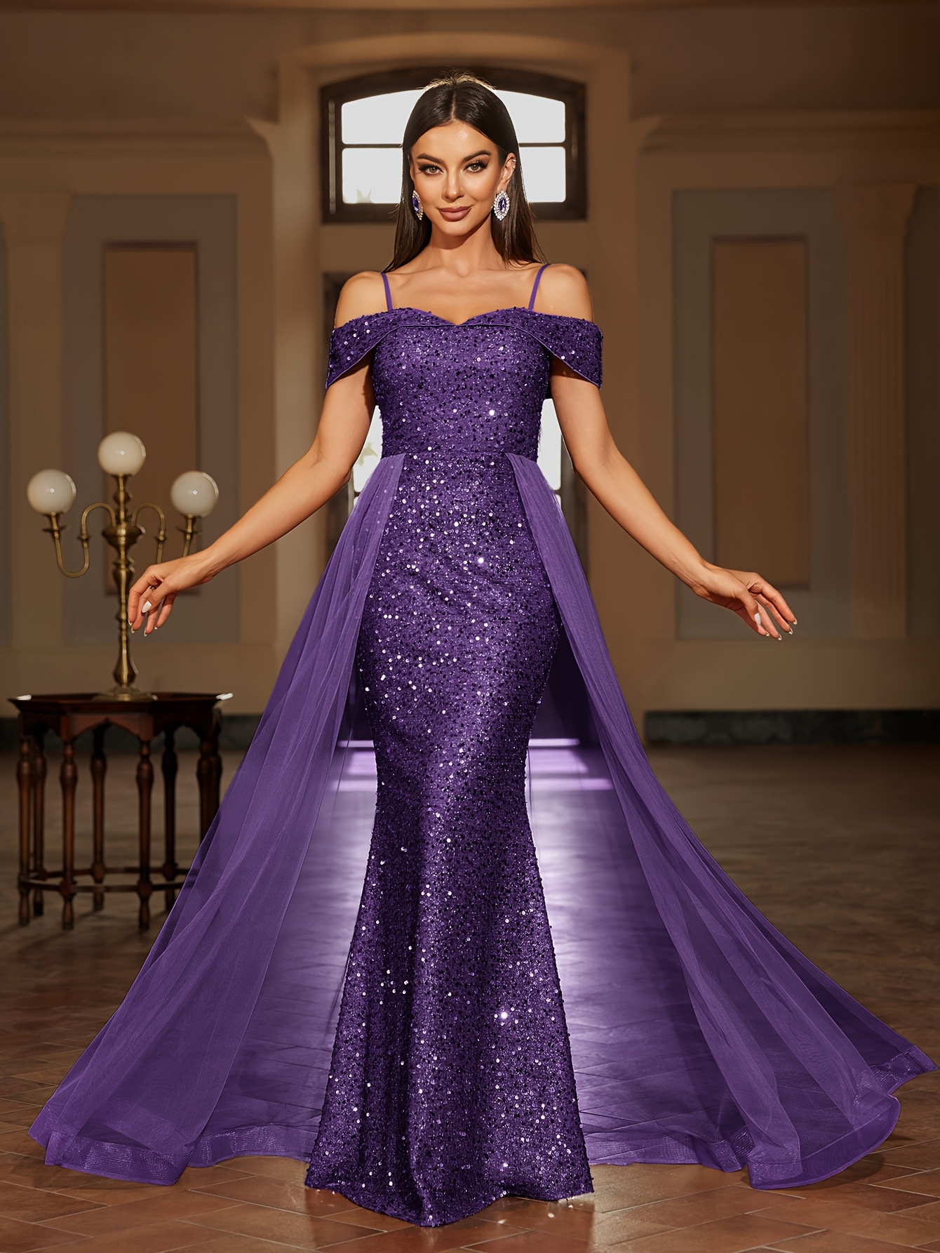 purple wedding dresses sold on Temu United States