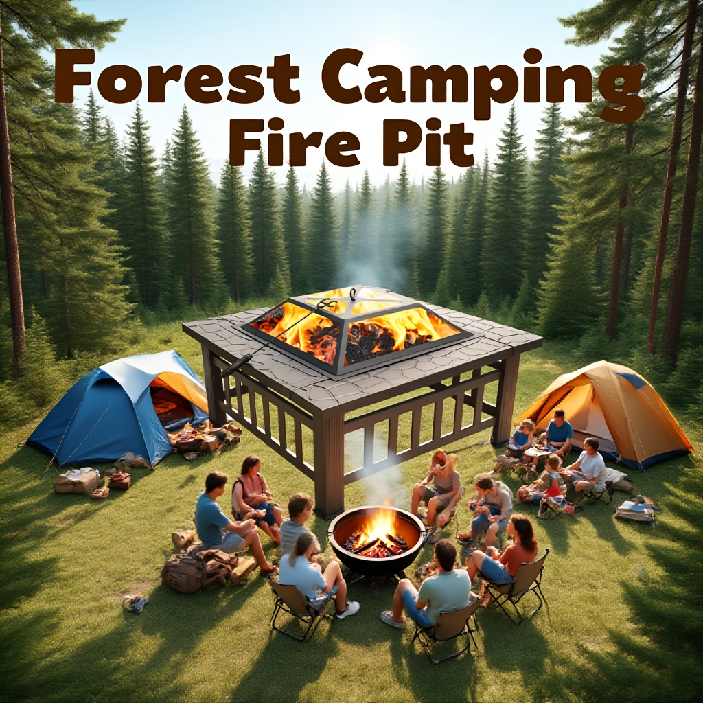 TEMU 38in Round Wrought Iron With Grill Pan Wood Burning Fire Autumn Fall Maple Harvest Thanksgiving Christmas Crow Decorations